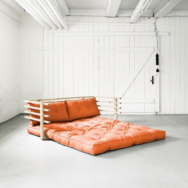 Dīvāns gulta Karup Funk Natural/Orange-image-1