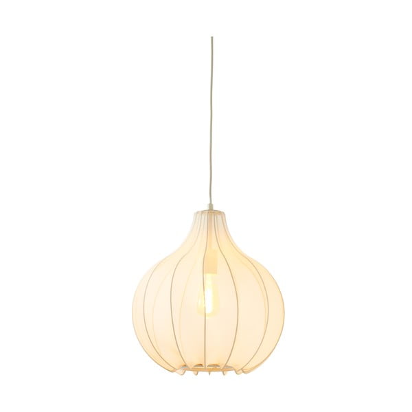 Bēša piekaramā lampa ar auduma abažūru ø 39 cm Elati – Light & Living