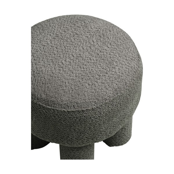 Tumši pelēks pufs no šenila auduma Canberra – House Nordic-image-3