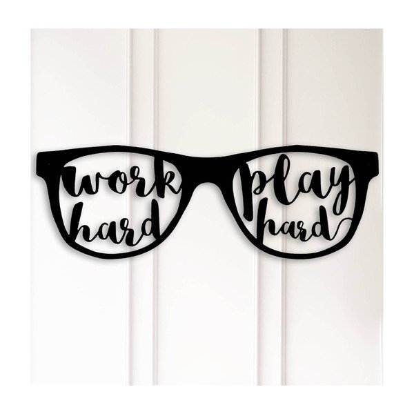 Melna sienas apdare Work Play
