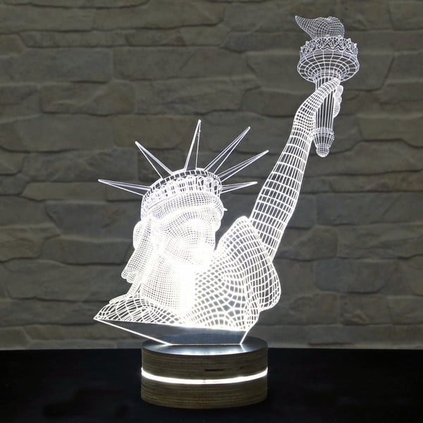 Brīvības statuja 3D galda lampa