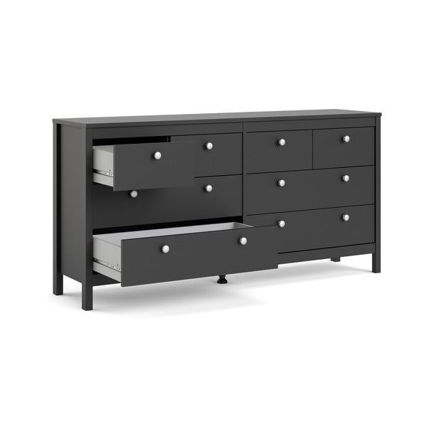 Melna zema kumode 159x80 cm Madrid – Tvilum-image-3