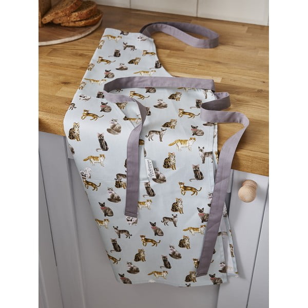 Virtuves dvieļu, priekšauta un virtuves cimda komplekts (5 gab.) Curious Cats – Cooksmart ®-image-2