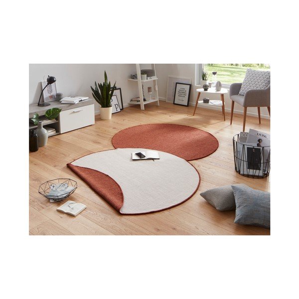 Ķieģeļu sarkans āra paklājs NORTHRUGS Miami, ø 200 cm-image-2