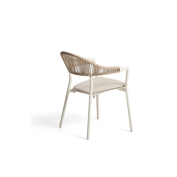 Bēšs polsterēts dārza krēsls Alimia – Kave Home-image-1