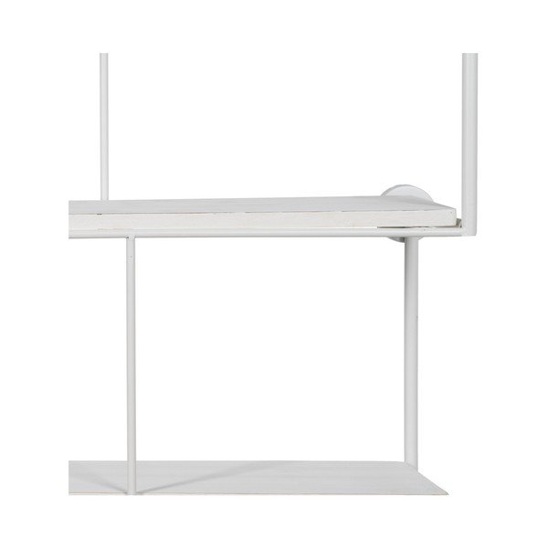 Balts daudzlīmeņu metāla sienas plaukts 51 cm – Ixia-image-3