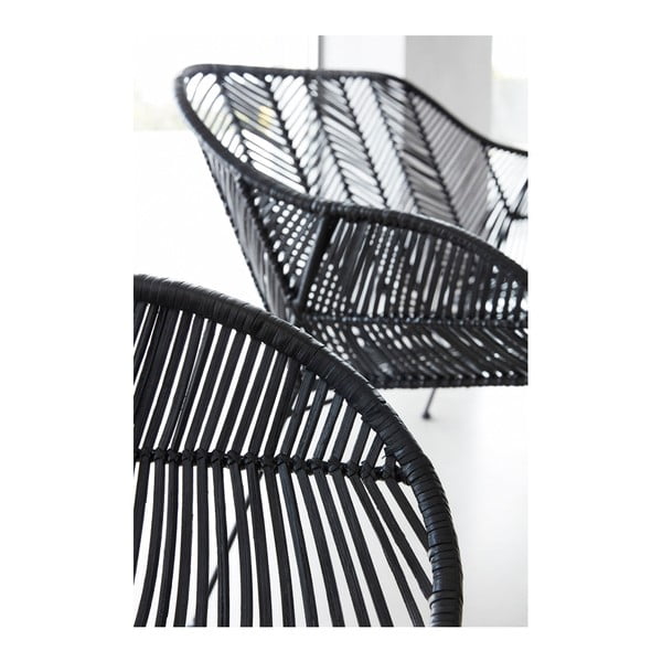 Melns rotangpalmas krēsls Hübsch Aslog-image-2