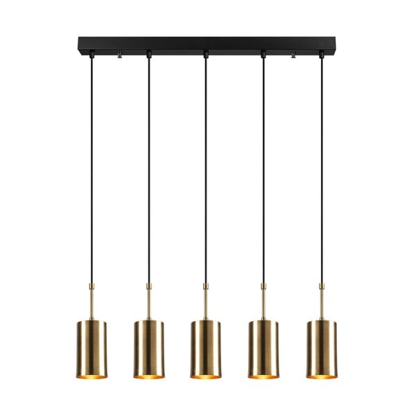 Piekaramā lampa ar 5 spuldzēm zelta krāsā Opviq lights Kem-image-2