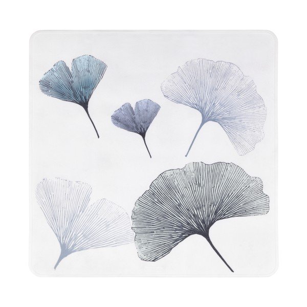 Balts un zils vannas istabas paklājs Wenko Ginkgo, 54 x 54 cm-image-2