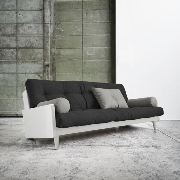 Dīvāns gulta Karup India White/Dark Grey/Granite Grey