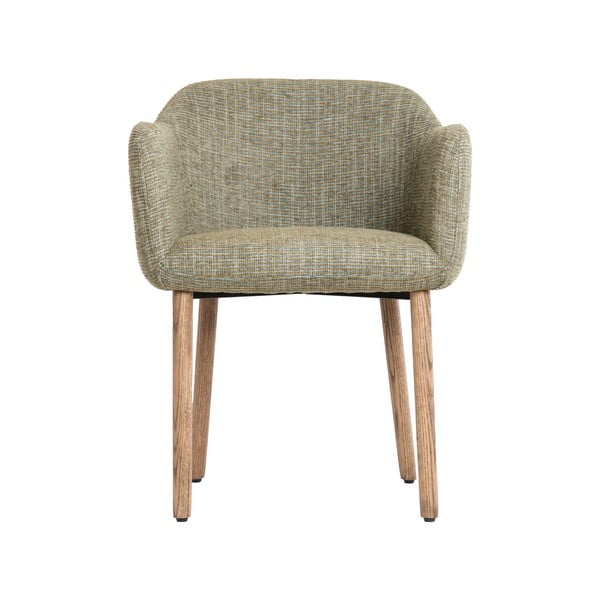 Gaiši zaļi polsterēti ēdamistabas krēsli ar roku balstiem (2 gab.) Blaine – Light & Living-image-2