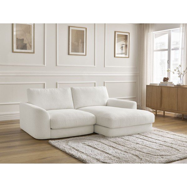 Balts stūra dīvāns no buklē auduma (ar labo stūri/ar zvilni) Leonore – Bobochic Paris-image-3