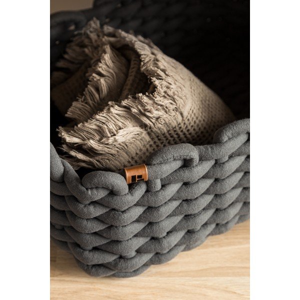 Tekstila uzglabāšanas grozs 35x25x14 cm Peach Skin M – Bigso-image-2