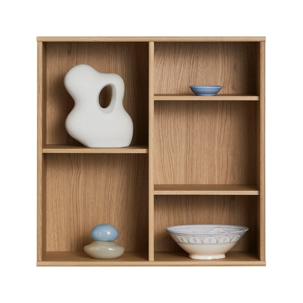 Dabīga toņa piekarināms grāmatplaukts ar ozolkoka imitāciju 70x70 cm Mistral – Hammel Furniture-image-2