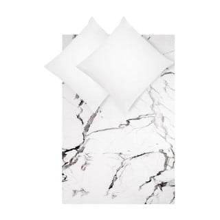 Melnbalta kokvilnas gultas veļa Westwing Collection Malin, 200 x 200 cm