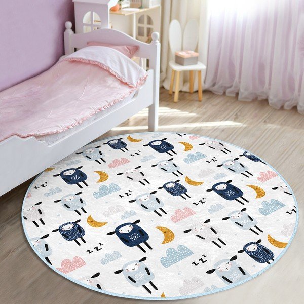 Balts bērnu paklājs ø 120 cm Comfort – Mila Home-image-2