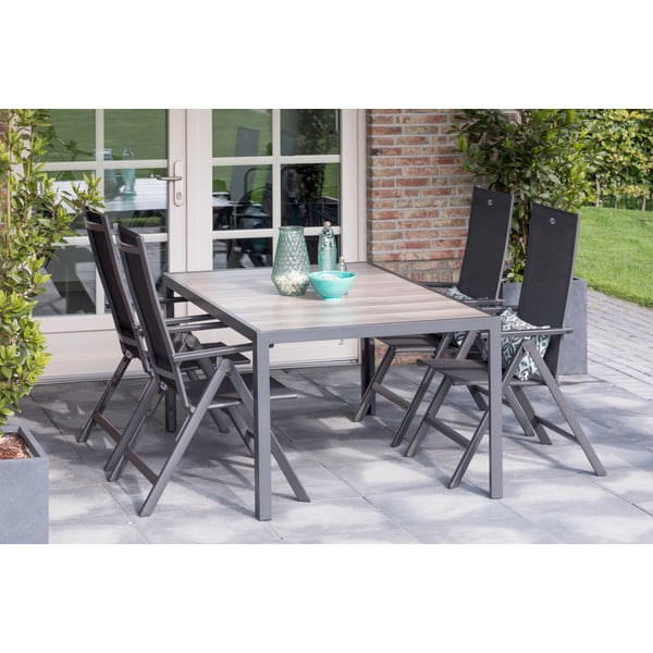 Tumši pelēks metāla dārza krēsls Aruba – Hartman-image-3