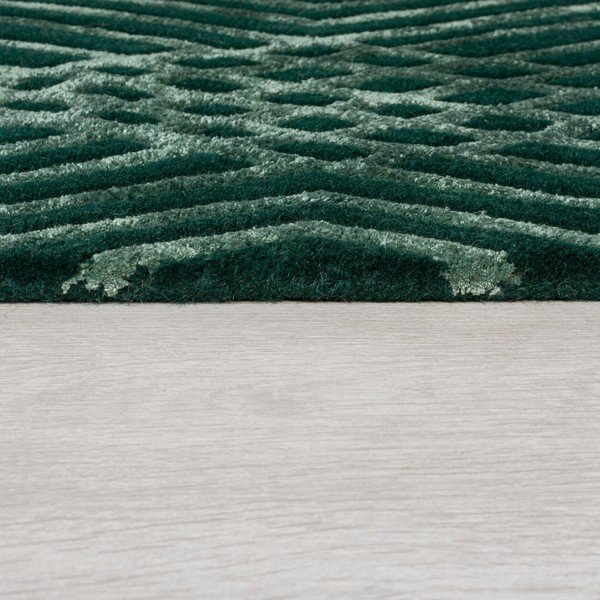 Zaļš vilnas paklājs Flair Rugs Diamonds, 160 x 230 cm-image-3