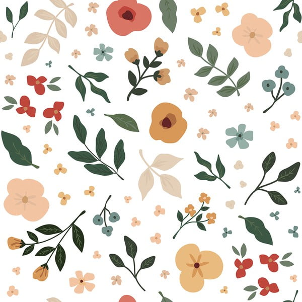 Bērnu tapetes 10 m x 50 cm Floral Silhouettes – Lilipinso