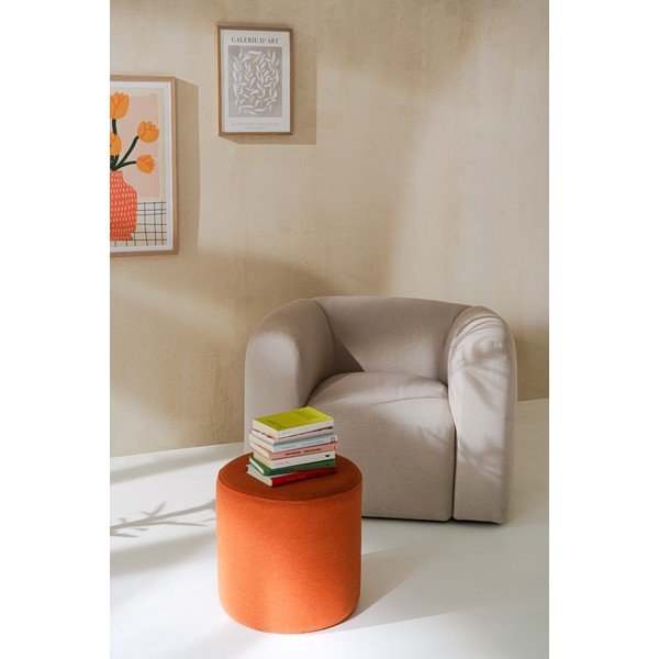 Terakotas oranžs vilnas pufs Folk – noo.ma-image-3