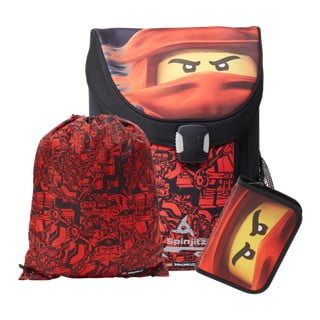 Sarkans mugursomas, sporta somas un penāļa komplekts LEGO® Ninjago Easy