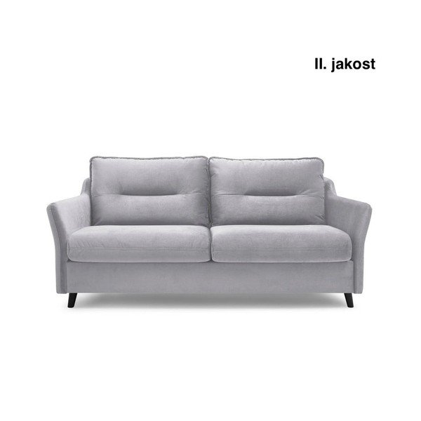 Gaiši pelēks samta dīvāns gulta Bobochic Paris Loft