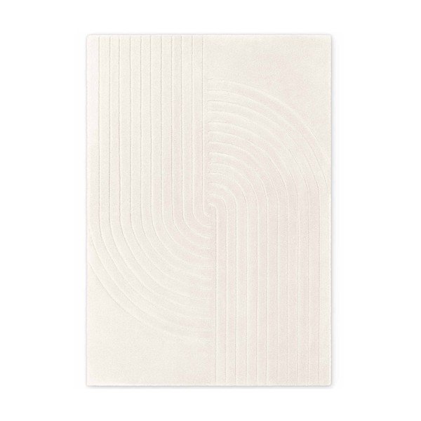 Krēmkrāsas ar rokām darināts vilnas paklājs 200x300 cm Arcura – Vikosa