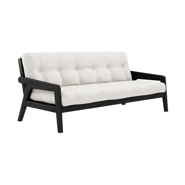 Balts/bēšs izvelkamais dīvāns 204 cm Grab – Karup Design-image-3