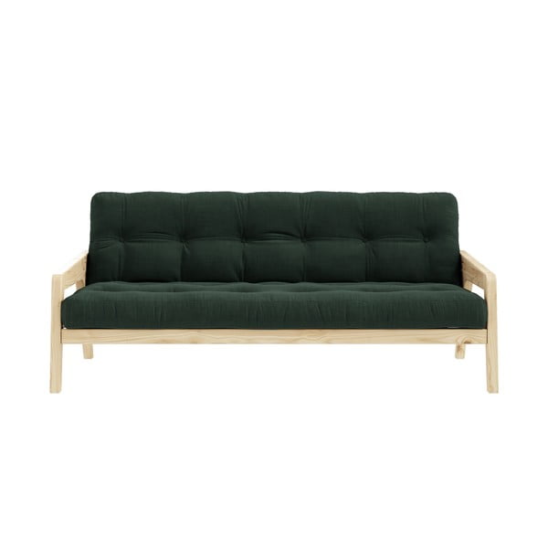 Izvelkamais velveta dīvāns Karup Design Grab Raw Dark Green