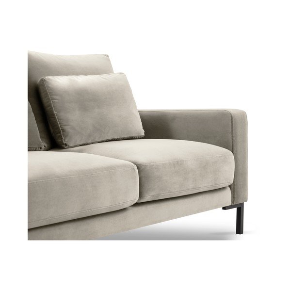 Bēšs samta divvietīgs dīvāns Interieurs 86 Seine, 158 cm-image-1