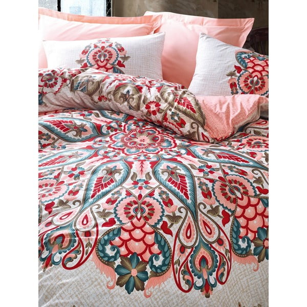 Kokvilnas gultasveļa ar palagu Cotton Box Harsa, 200 x 220 cm-image-1