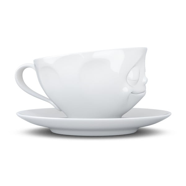 Balta porcelāna kafijas tase 58products Happy, tilpums 200 ml-image-4