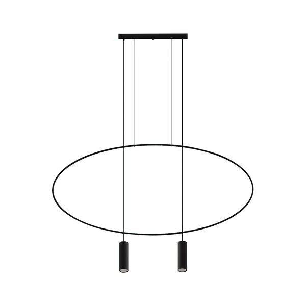 Melna metāla piekaramā lampa HOLAR – Thoro