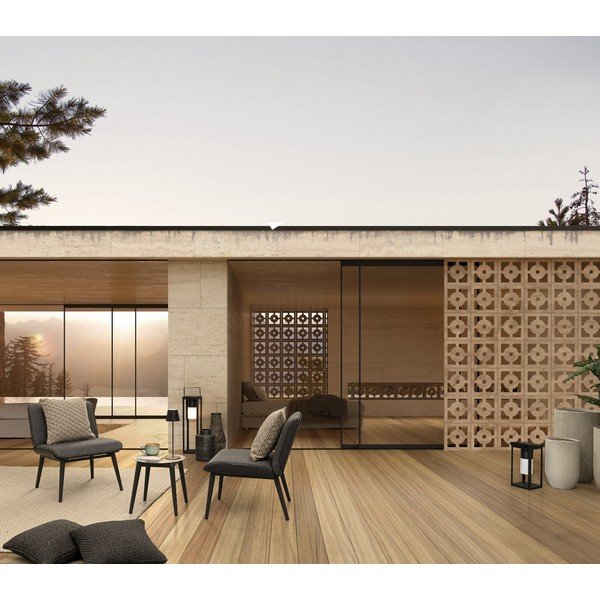 Melna LED laterna ar saules baterijām/ar USB (augstums 38 cm) Solar – Bizzotto-image-2