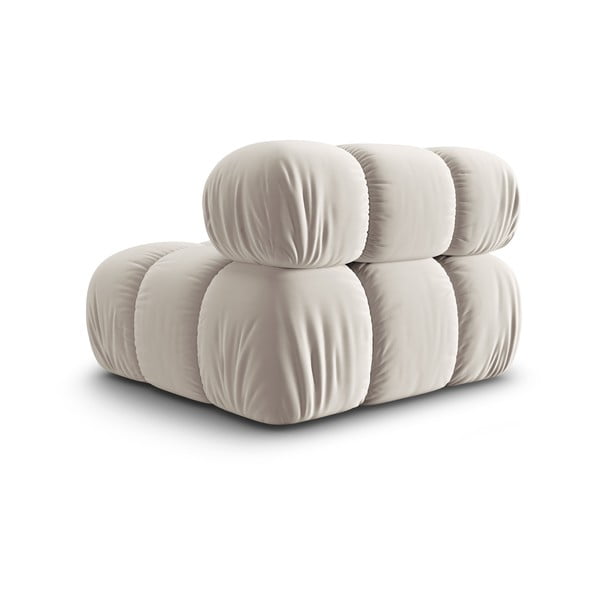 Bēša samta modulārā dīvāna daļa (vidējā moduļa) Bellis – Micadoni -image-4