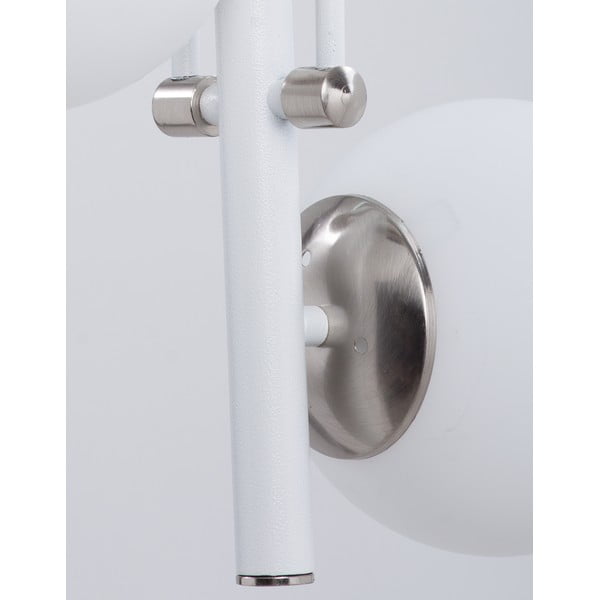 Balta/sudraba krāsas piekaramā lampa ar stikla abažūru ø 15 cm Libra – Squid Lighting-image-2