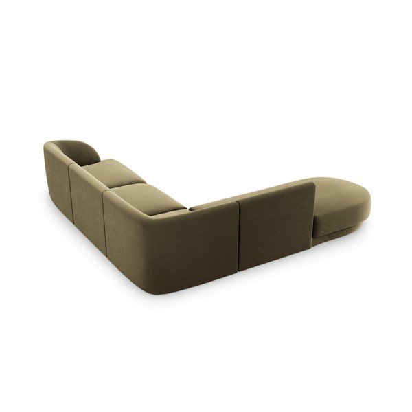 Zaļš samta stūra dīvāns (ar kreiso stūri) Miley  – Micadoni Home-image-4