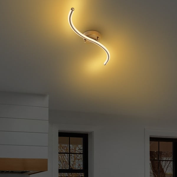 Zelta krāsas LED griestu lampa 10x67 cm Yilan – Opviq lights-image-1
