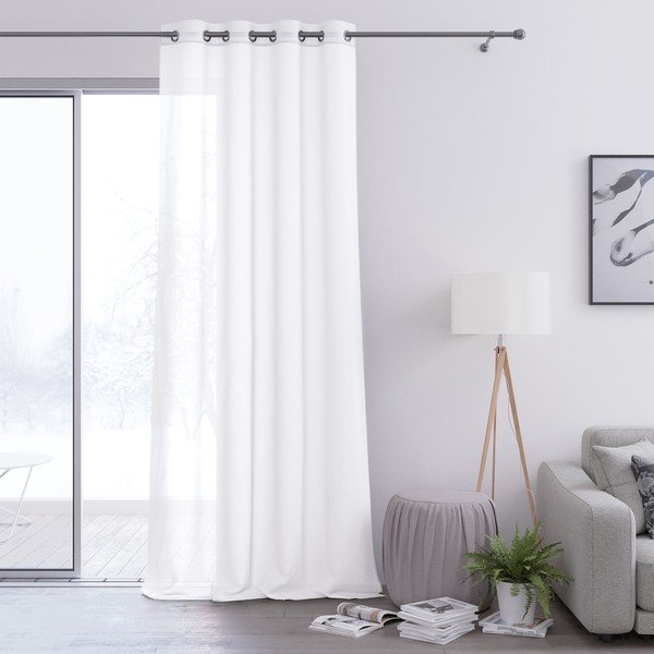 Balts aizkars AmeliaHome Voile Eyelets, 140 x 270 cm-image-2