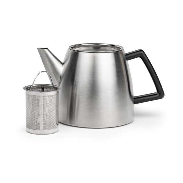 Sudraba krāsas nerūsējošā tērauda tējkanna ar sietiņu 1,1 l Duet Odense – Bredemeijer-image-1