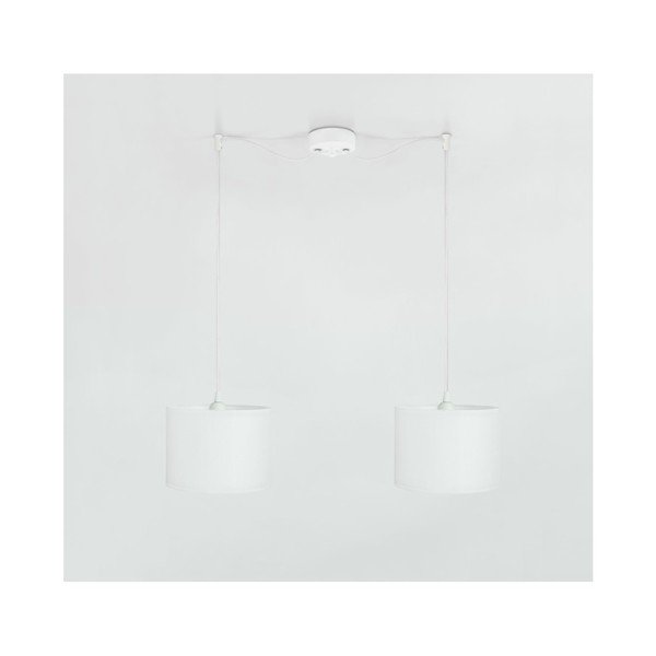 Balta dubultā griestu lampa bez abažūra Sotto Luce Bi Kage-image-2