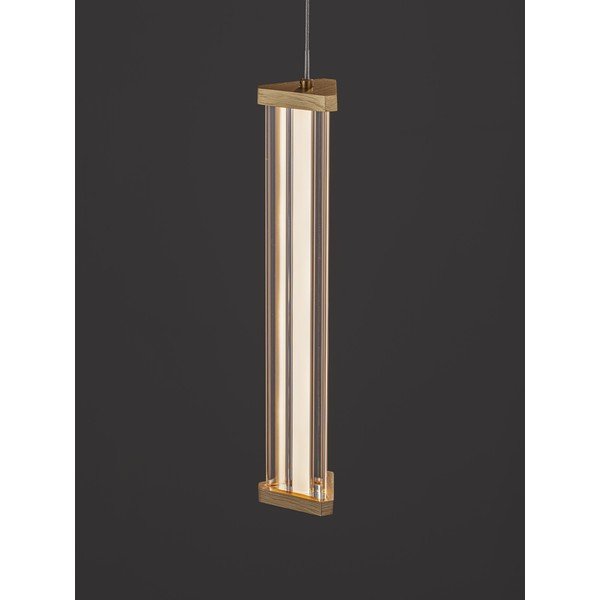 Matētas zelta krāsas metāla LED piekaramā lampa ar regulējamu spilgtumu ar akrila stikla abažūru ø 6 cm Pheme – Nova Luce-image-3