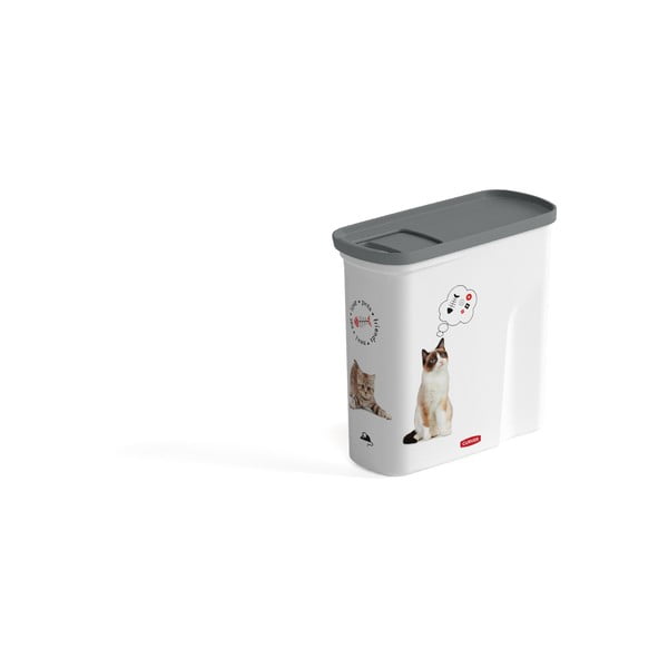 Balts kaķu pārtikas konteiners Curver, 2 l