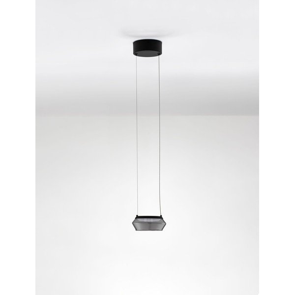 Matēti melna stikla LED piekaramā lampa ø 14 cm Jailyn – Nova Luce-image-3