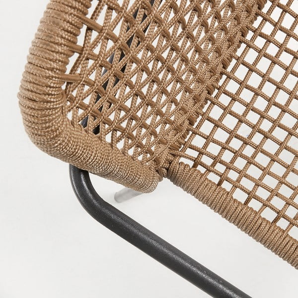 Bēšs dārza krēsls ar tērauda konstrukciju Kave Home Bomer-image-1