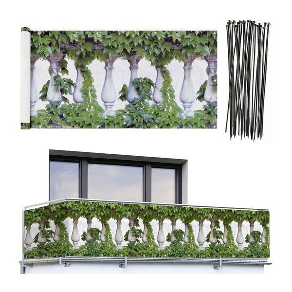 Zaļš plastmasas balkona aizslietnis 500x85 cm – Maximex-image-4