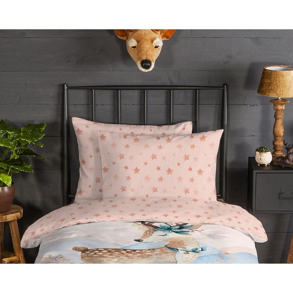 Vienguļamā flaneļa bērnu gultas veļa 140x200 cm Josy – Good Morning-image-2