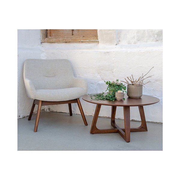 Smilšaini brūns riekstkoka koka krēsls House Nordic London-image-1