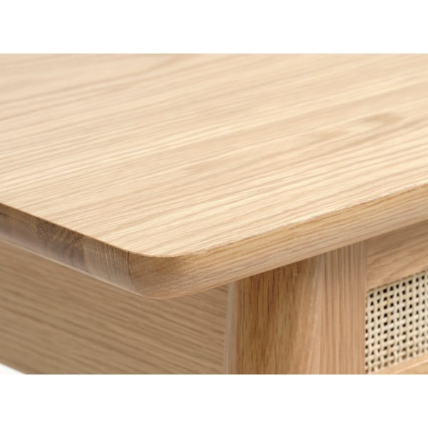 Dabīga toņa konsoles galds ar ozolkoka imitācijas galda virsmu 40x110 cm Barrali – Unique Furniture-image-4