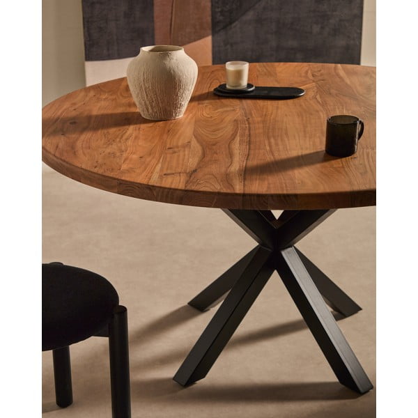 Ēdamgalds ar akācijas koka galda virsmu ø 150 cm Argo – Kave Home-image-2